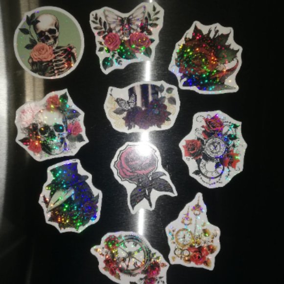 (2for15$ bundle) 10 aimants  skulls, roses , funny   , magnets - Picture 3 of 3